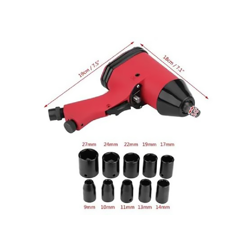 Clé à choc à air avec les douilles kraftmuller