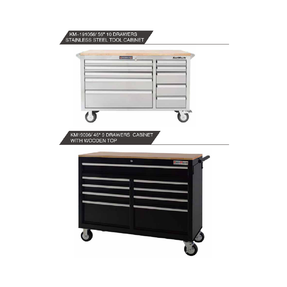 KM-191056/56 10 DRAWERS  CABINET WITH WOODEN TOP