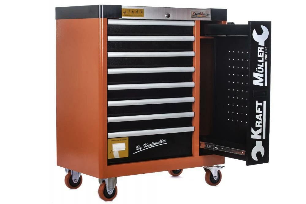 Servante professionnel  KRAFTMULLER avec 9 tiroirs 7 remplis d&rsquo;outils