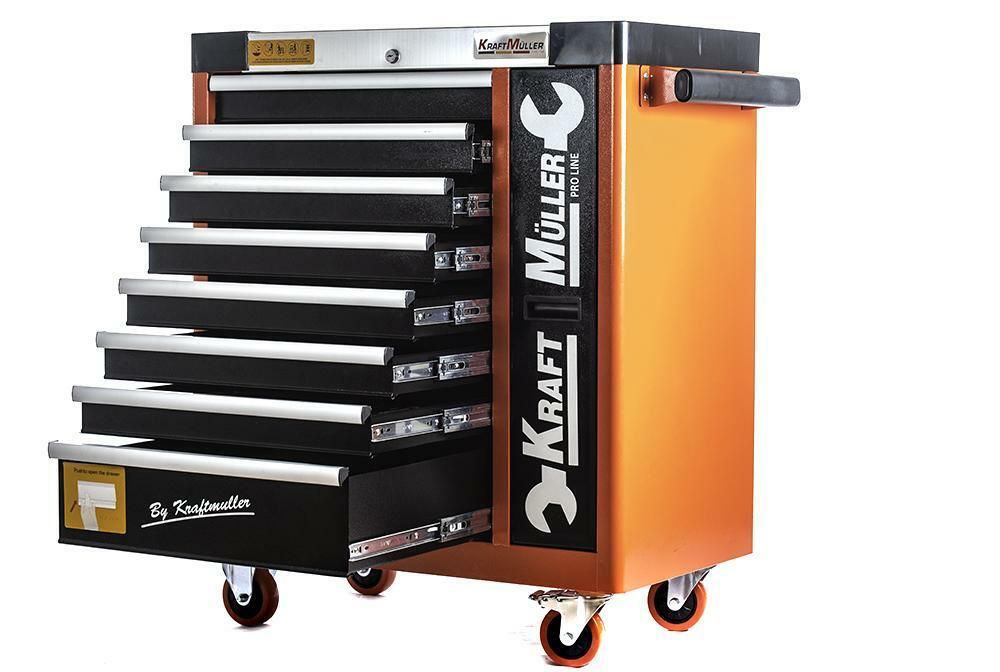Servante professionnel  KRAFTMULLER avec 9 tiroirs 7 remplis d&rsquo;outils